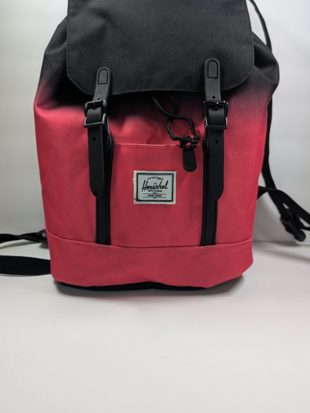 Herschel Supply Company Two-Tone Black and Coral Pink Small Backpack